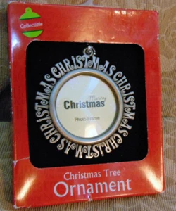 RUNDER SILBER ZINN FINISH METALL FOTORAHMEN ORNAMENT NOS 2,75" - Bild 1 von 3