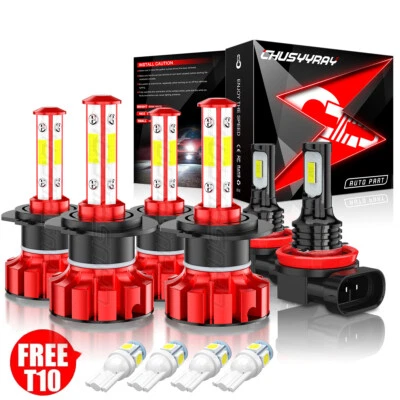 For Land Rover LR3 2005-2009 LED Headlight High Low Beam Fog Light Bulb Combo - Image 1 of 4