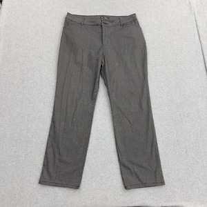 Lee Pants Womens 14P Mini Plaid Stretchy Relax Fit Straight Leg Mid Rise - Picture 1 of 10