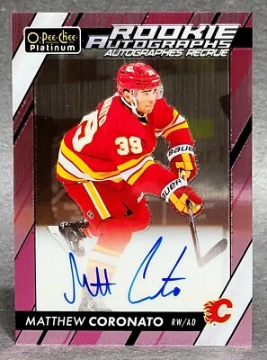 2023-24 O-Pee-Chee Platinum Rookie Autographs Matte Pink #R-MC Matthew Coronato - Image 1 of 2