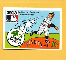 1971 Fleer R.G. LAUGHLIN WORLD SERIES 1913 Giants v. A's  #11 BLACK BACK EXMT