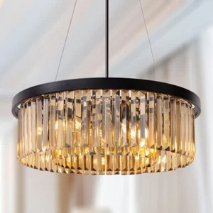 Kristall Kronleuchter für Foyer Esszimmer 6 Leuchten Modern Vintage Pendelleuchte - Bild 1 von 8