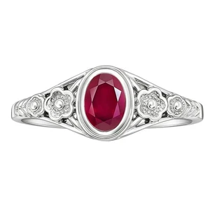 Anillo de plata de ley 925 rubelita rosa s.8 joyería R-1292 - Imagen 1 de 5
