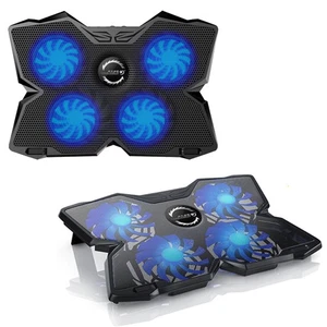 1Pc Noiseless Laptop Cooler Notebook Cooling Mat USB Cooler 4 Fans Computer - Afbeelding 1 van 12