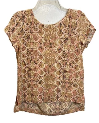 Anthropologie Fynn and Rose 童话丝绸上衣 S 码柔软粉红色拉链背面学院风 — 第 1/4 张图片