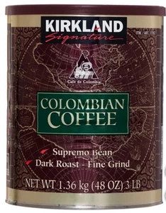 Kirkland Signature Colombian Coffee, Dark Roast, 3 lbs. FREE Delivery in 2 Days! - Picture 1 of 1