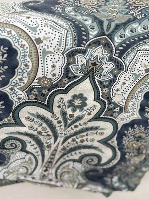 2 fundas Pottery Barn estándar cachemira azul multicolor algodón vintage Foto 1 de 4