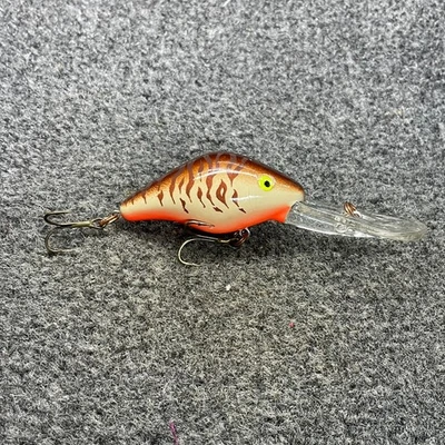 Señuelo de pesca Crankbait vintage 15+ para hombre - rayas marrón hueso Foto 1 de 4
