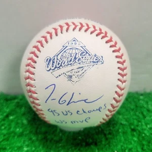 Tom Glavine Signed 1995 World Series Baseball Atlanta Braves Champs MVP AAC COA - Picture 1 of 3
