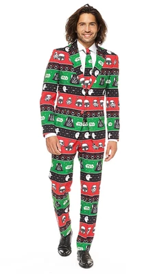 Oppo Suits Men's Star Wars Holiday Festive Force Suit Dark Red Size 42 NEW - Image 1 of 4