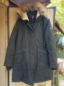 1 MADISON EXPEDITION PARKA Black COAT FAUX FUR HOOD SIZE XL - Picture 1 of 12