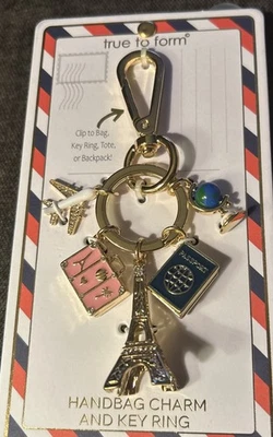 True to Form "Passport to Paris" Key/Bag Charm New On Card! - Image 1 of 4