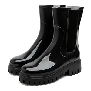 Hsttgsr Rain Boots for Women Waterproof PVC Rubber Garden Boots Womens Chelse... - Picture 1 of 8