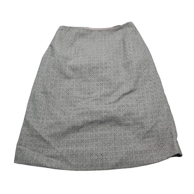 Emanuel Ungaro Skirt Womens 6x40 Gray Textured Pattern Back Zip Midi A Line - Image 1 of 4