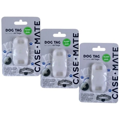 (Lote de 3) Soporte para collar Case-Mate para perro TAG para AirTag - Perros / Brilla en la oscuridad Foto 1 de 4