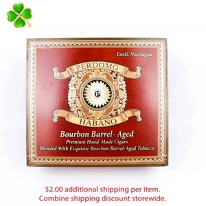 Caja de cigarros de madera vacía Perdomo Epicure Connecticut Habano 7,75" x 7" x 3" - Imagen 1 de 12