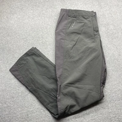 Брюки кечуа женские 34x31 плоские спереди китайские серые нейлоновые походные с логотипом десятиборья - Изображение 1 из 4