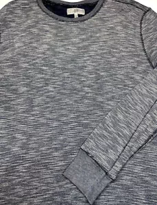 Jack Spade Mens Crew Neck Pullover Knit Long Sleeve Cotton Blue White Shirt XL - Picture 1 of 3
