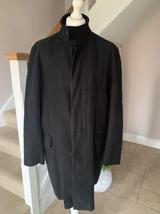 John by John Richmond Mid-Length Velvet Feel Coat Size XL 100% Cotton - Picture 1 of 7