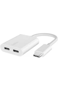 Belkin 3,5 mm Audio +Charge Rockstar iPhone Aux-Adapter/iPhone-Ladeadapter Usb-c - Bild 1 von 5