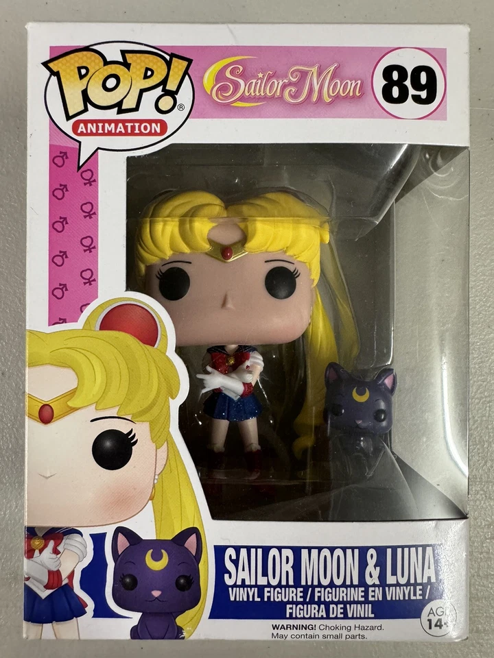 Sailor Moon & Luna (GLITTER) 89 ~ Funko Pop Vinyl ~ Animation + FREE PROTECTOR - Image 1 of 4