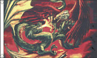 Drapeau dragon vs aigle 5 x 3 pieds - 100 % polyester mythique fantasy festival