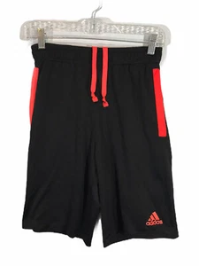 Adidas Climalite Boys Basketball Shorts Size Small Black Neon Orange - Picture 1 of 4