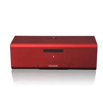 Microlab MD212 Wireless Bluetooth Portable Stereo Speaker w/ Microphone Red - Image 1 of 2