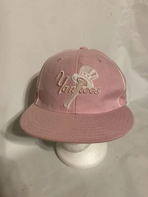 New York Yankees Fitted Hat American Needle Professional Model 7 3/8 Pink Wool - Image 1 of 4