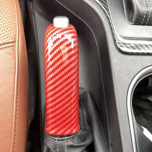 RED Carbon fiber color Parking Handbrake Trim Fit for Ford Ranger Everest - Bild 1 von 12