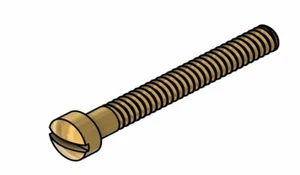 00-90 x 3/8" Machine Screw, Brass, 100 Count #10363 - Picture 1 of 2