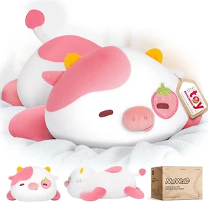 Cute Cow Plush Pillow, Kawaii Plushies Strawberry Cow Stuffed Toys, Squishy Plus - Picture 1 of 12