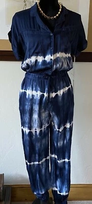 Mameluco Young Fabulous & Broke Tie Dye Crema y Azul Marino Talla Pequeña Nuevo con Etiquetas Foto 1 de 4