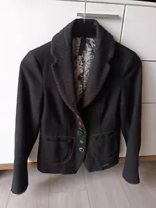 DESIGUAL Jacke Blazer Wolle Gr. 38 schwarz Knöpfe Gebraucht TOP - Bild 1 von 7
