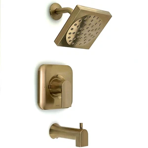 🌱 Grifo de ducha de lluvia y bañera genta Moen 82760BZG con VÁLVULA - dorado bronceado LEER - Imagen 1 de 23