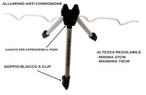 Mini Tripode Reggi Canne da Pesca Cavalletto Treppiede Tripod Fondo Surfcasting - Foto 1 di 4