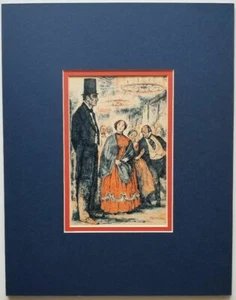 President Lincoln Matted Art Coronet Magazine Feb. 1958 - Imagen 1 de 3