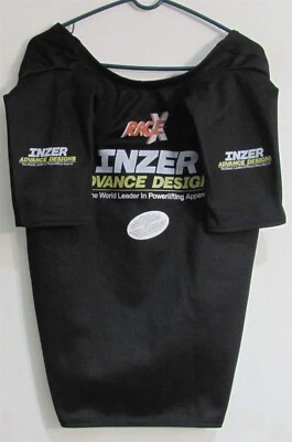 Inzer Rage X Shirt 46 Black w/Custom H.D. Collar + 1" Scoop Neck Options (NEW) - Image 1 of 4