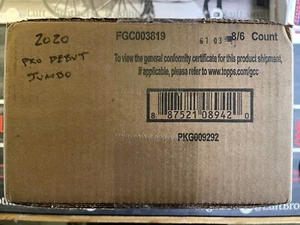 2020 Topps Pro Debut JUMBO Box Sealed Case / 8 Boxes / 24 Autos Total￼ - Picture 1 of 5
