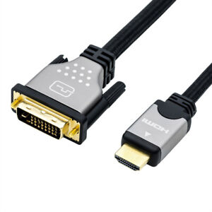 Monitorkabel DVI - HDMI, Stecker-Stecker, dual link, schwarz / silber, 1 m