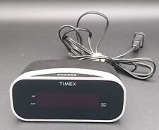 TIMEX T121 Black/Silver Digital Alarm Clock with 7" Red Display Tested