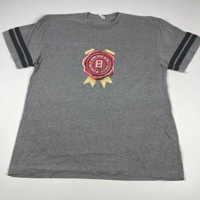 Camiseta Jim Beam Para Hombre Talla XL Gris Estampado Gráfico Logo Doble Cara Equipo Viga Foto 1 de 4