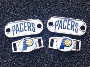 2 ~ Dijes de zapato ovalados o mini etiqueta de perro de Indiana Pacers NBA Paracord - Imagen 1 de 3