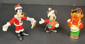 LOT OF 3 CHRISTMAS ORNAMENTS GOOFY, MICKEY MOUSE AND ERNIE VINTAGE VG+ DISNEY - Picture 1 of 14