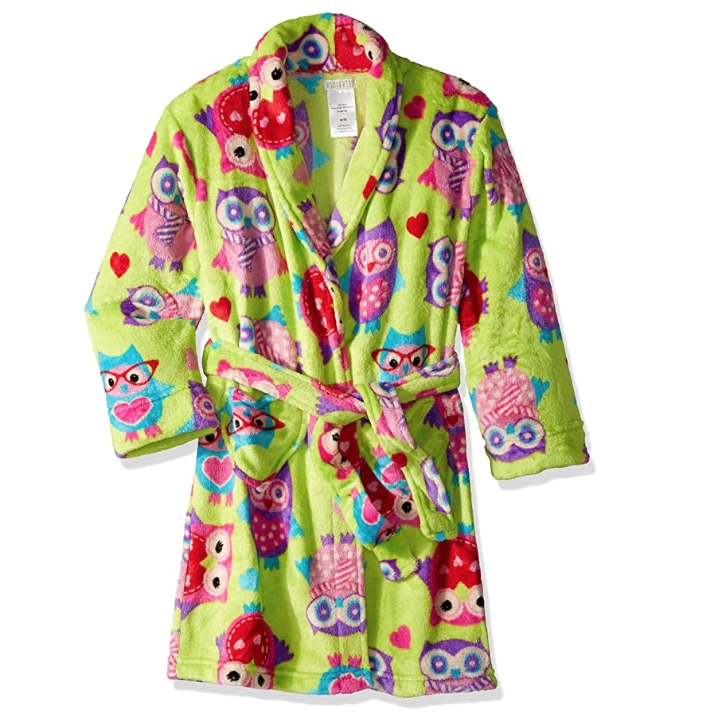 Bata de lana estampada verde Komar para niños y niñas Foto 1 de 1