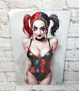 HARLEY QUINN 11x17 "Summer Fun" Art Print Poster Signed COA Limited Edition 7/25 - Picture 1 of 4