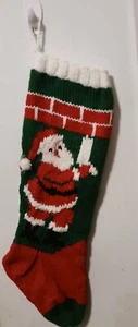 Handgestrickte Weihnachtsstrumpf Weihnachtsmann Hängestrümpfe personalisiert kostenlos - Bild 1 von 2