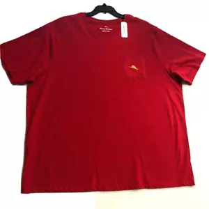 T-shirt maglietta Tommy Bahama Tai Tai Again tasca rossa Regal logo pesce spada nuova con etichette XLT! - Foto 1 di 6
