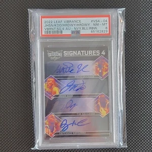 2022 Leaf Vibrance 4 Signatures Magic, Kidd, Tim and Penny Hardaway Autos Psa 8 - Picture 1 of 2