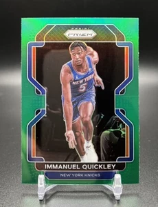 2021-22 Panini Prizm IMMANUEL QUICKLEY Green Parallel #129 New York Knicks - Picture 1 of 2